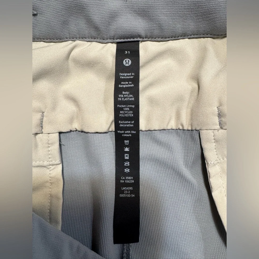 Lululemon Commission Golf Pants Mens Size 31x36 Gray Chino LM5AS9S - Picture 8 of 13